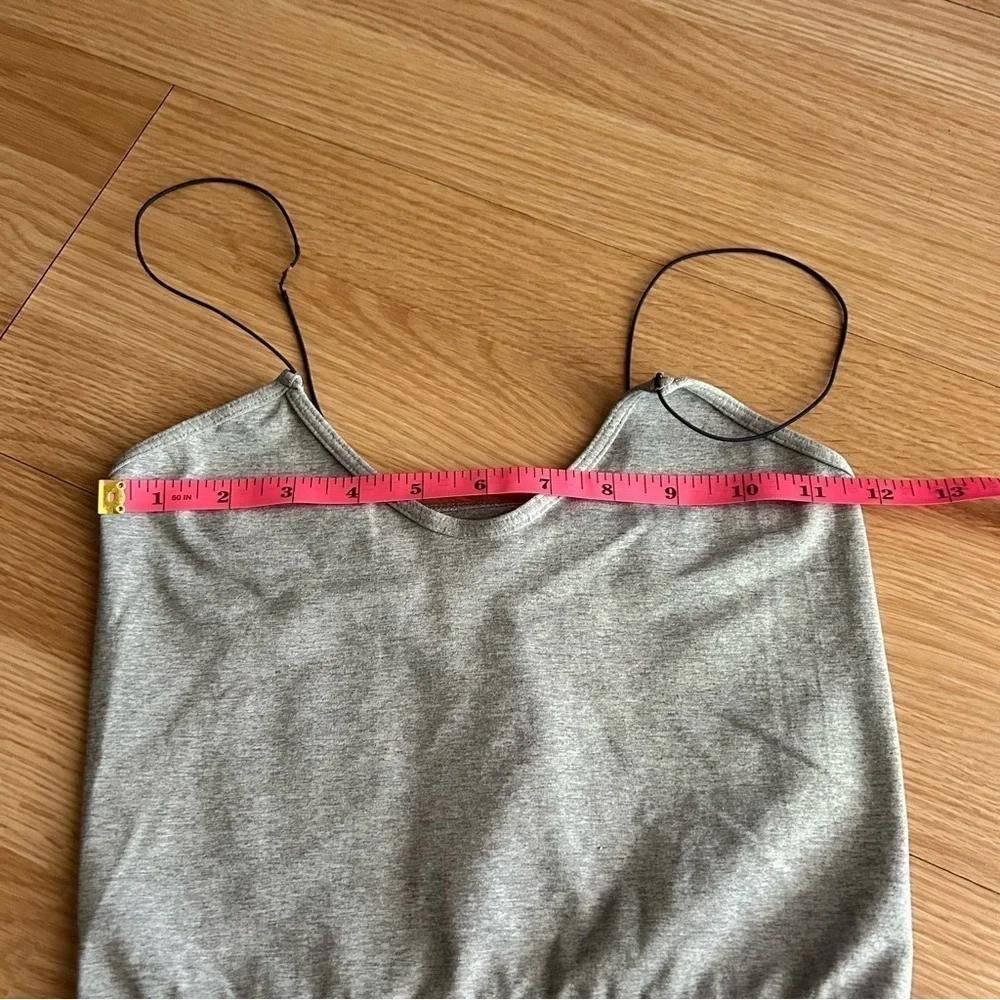 Free People Intimately Gray Skinny Strap Cami Bra Top XS/S